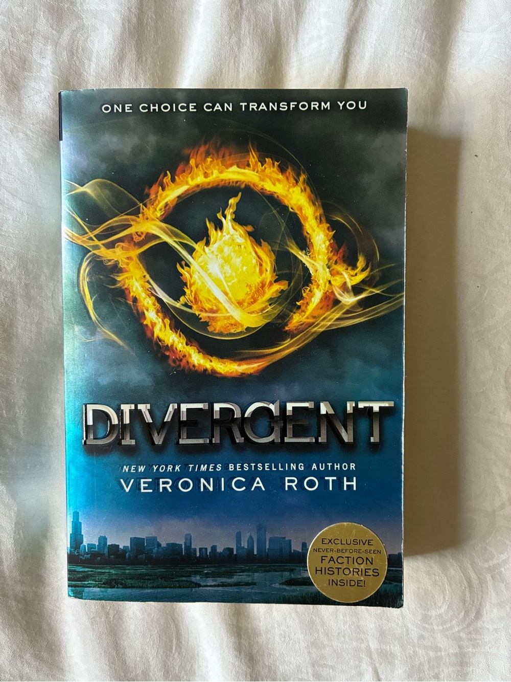 Divergent by Veronica Roth — Blue & Yellow Paperback